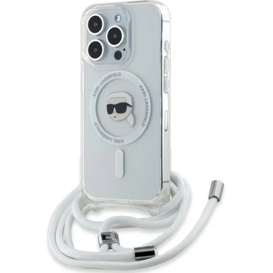 Karl Lagerfeld Crossbody IML Karl Head MagSafe case for iPhone 15 Pro Max - transparent - (KF002137-0)