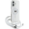 Karl Lagerfeld Crossbody IML Karl Head Magsafe Case for iPhone 16 - Clear - (KF002404-0)