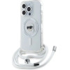 Karl Lagerfeld Crossbody IML Karl Head Magsafe Case for iPhone 16 Pro - Clear - (KF002405-0)