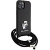 Karl Lagerfeld Crossbody Saffiano Metal Pin Karl & Choupette case for iPhone 15 Plus - black - (KF001756-0)