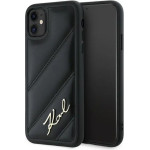 Karl Lagerfeld Diagonal Quilted Script case for iPhone 11 / Xr - black - (KF002169-0)