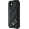 Karl Lagerfeld Diagonal Quilted Script case for iPhone 11 / Xr - black - (KF002169-0)