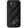 Karl Lagerfeld Diagonal Quilted Script case for iPhone 11 / Xr - black - (KF002169-0)