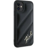 Karl Lagerfeld Diagonal Quilted Script case for iPhone 11 / Xr - black - (KF002169-0)