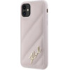 Karl Lagerfeld Diagonal Quilted Script case for iPhone 11 / Xr - pink - (KF002183-0)