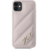 Karl Lagerfeld Diagonal Quilted Script case for iPhone 11 / Xr - pink - (KF002183-0)