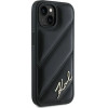 Karl Lagerfeld Diagonal Quilted Script case for iPhone 14 / 15 / 13 - black - (KF002173-0)