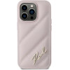 Karl Lagerfeld Diagonal Quilted Script case for iPhone 14 Pro - pink - (KF002185-0)