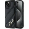 Karl Lagerfeld Diagonal Quilted Script case for iPhone 15 / 14 / 13 - black - (KF002176-0)