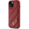 Karl Lagerfeld Diagonal Quilted Script case for iPhone 15 / 14 / 13 - red - (KF002180-0)