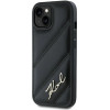 Karl Lagerfeld Diagonal Quilted Script case for iPhone 15 Plus / 14 Plus - black - (KF002177-0)