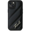 Karl Lagerfeld Diagonal Quilted Script case for iPhone 15 Plus / 14 Plus - black - (KF002177-0)