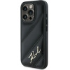 Karl Lagerfeld Diagonal Quilted Script case for iPhone 15 Pro - black - (KF002178-0)