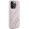 Karl Lagerfeld Diagonal Quilted Script case for iPhone 15 Pro - pink - (KF002189-0)