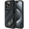 Karl Lagerfeld Diagonal Quilted Script case for iPhone 15 Pro Max - black - (KF002179-0)