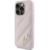 Karl Lagerfeld Diagonal Quilted Script case for iPhone 15 Pro Max - pink - (KF002190-0)