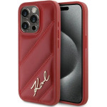 Karl Lagerfeld Diagonal Quilted Script case for iPhone 15 Pro Max - red - (KF002182-0)
