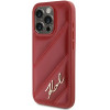 Karl Lagerfeld Diagonal Quilted Script case for iPhone 15 Pro Max - red - (KF002182-0)
