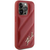 Karl Lagerfeld Diagonal Quilted Script case for iPhone 15 Pro Max - red - (KF002182-0)