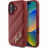 Karl Lagerfeld Diagonal Quilted Script iPhone 16 Case - Red - (KF002271-0)