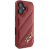 Karl Lagerfeld Diagonal Quilted Script iPhone 16 Case - Red - (KF002271-0)