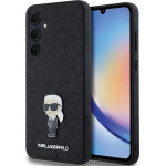 Karl Lagerfeld Fixed Glitter Ikonik Logo Metal Pin case for Samsung Galaxy A35 - black - (KF002023-0)