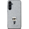 Karl Lagerfeld Fixed Glitter Ikonik Logo Metal Pin case for Samsung Galaxy A35 - silver - (KF002025-0)