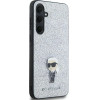 Karl Lagerfeld Fixed Glitter Ikonik Logo Metal Pin case for Samsung Galaxy A35 - silver - (KF002025-0)