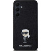 Karl Lagerfeld Fixed Glitter Ikonik Logo Metal Pin case for Samsung Galaxy A55 - black - (KF002024-0)