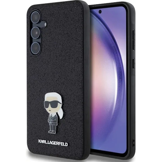 Karl Lagerfeld Fixed Glitter Ikonik Logo Metal Pin case for Samsung Galaxy A55 - black - (KF002024-0)