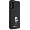 Karl Lagerfeld Fixed Glitter Ikonik Logo Metal Pin Case for Samsung Galaxy A56 - Black - (KF002577-0)