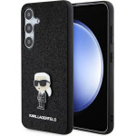 Karl Lagerfeld Fixed Glitter Ikonik Logo Metal Pin case for Samsung Galaxy S24 - black - (KF001968-0)