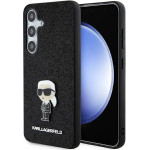 Karl Lagerfeld Fixed Glitter Ikonik Logo Metal Pin case for Samsung Galaxy S24+ - black - (KF001969-0)