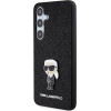 Karl Lagerfeld Fixed Glitter Ikonik Logo Metal Pin case for Samsung Galaxy S24+ - black - (KF001969-0)