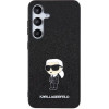 Karl Lagerfeld Fixed Glitter Ikonik Logo Metal Pin case for Samsung Galaxy S24+ - black - (KF001969-0)