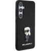 Karl Lagerfeld Fixed Glitter Ikonik Logo Metal Pin case for Samsung Galaxy S24+ - black - (KF001969-0)