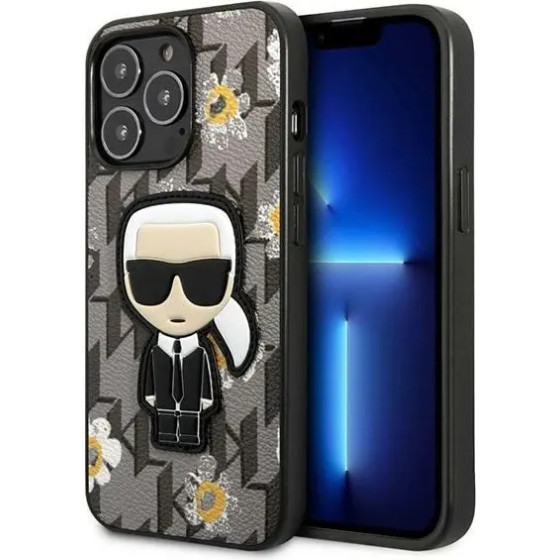 Karl Lagerfeld Flower Ikonik Karl case for iPhone 13 Pro / iPhone 13 - gray - (KF001282-0)