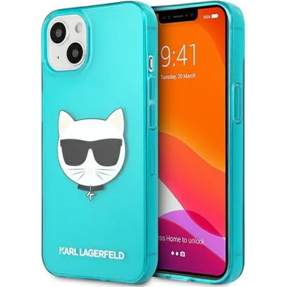 Karl Lagerfeld Glitter Choupette Fluo Case for iPhone 13 mini 5.4 - blue - (KF000751-0)