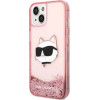 Karl Lagerfeld Glitter Choupette Head case for iPhone 14 Plus - pink - (KF001394-0)