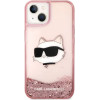 Karl Lagerfeld Glitter Choupette Head case for iPhone 14 Plus - pink - (KF001394-0)