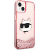 Karl Lagerfeld Glitter Choupette Head case for iPhone 14 Plus - pink - (KF001394-0)