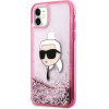 Karl Lagerfeld Glitter Karl Head iPhone 11/XR Case - Pink - (KF002198-0)