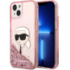 Karl Lagerfeld Glitter Karl's Head case for iPhone 14 Plus - pink - (KF001392-0)