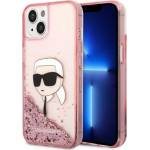 Karl Lagerfeld Glitter Karl's Head case for iPhone 14 Plus - pink - (KF001392-0)