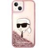 Karl Lagerfeld Glitter Karl's Head case for iPhone 14 Plus - pink - (KF001392-0)