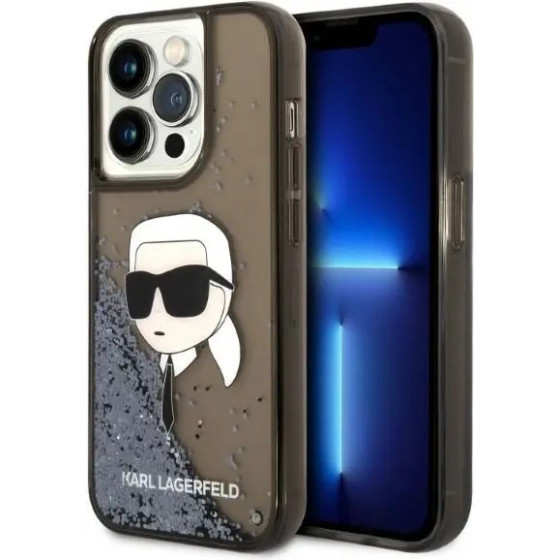 Karl Lagerfeld Glitter Karl's Head case for iPhone 14 Pro Max - black - (KF001348-0)