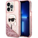 Karl Lagerfeld Glitter Karl's Head case for iPhone 14 Pro Max - pink - (KF001349-0)