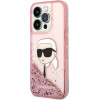 Karl Lagerfeld Glitter Karl's Head case for iPhone 14 Pro Max - pink - (KF001349-0)