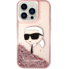 Karl Lagerfeld Glitter Karl's Head case for iPhone 14 Pro Max - pink - (KF001349-0)