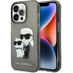 Karl Lagerfeld Glitter Karl&Choupette case for iPhone 14 Pro - black - (KF001360-0)